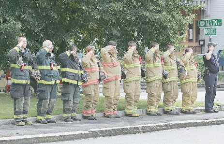 Firefighers salute